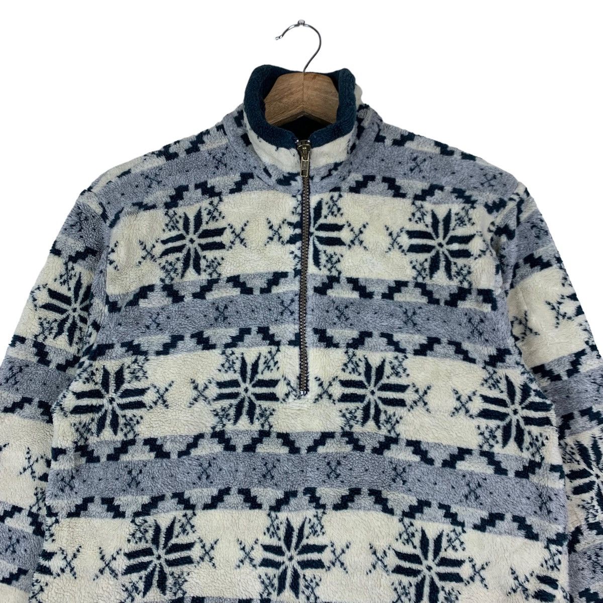 L.L. Bean Vintage L.L. Bean Kids Navajo Design Quarter Zip Pullover Size US M / EU 48-50 / 2 - 2 Thumbnail