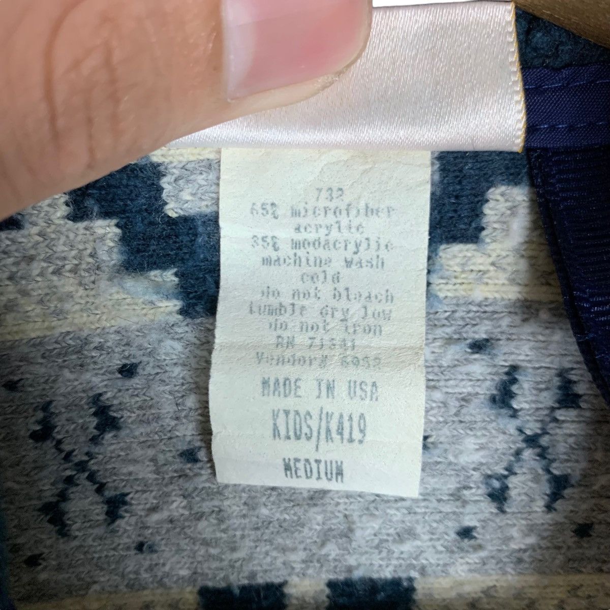 L.L. Bean Vintage L.L. Bean Kids Navajo Design Quarter Zip Pullover Size US M / EU 48-50 / 2 - 7 Thumbnail