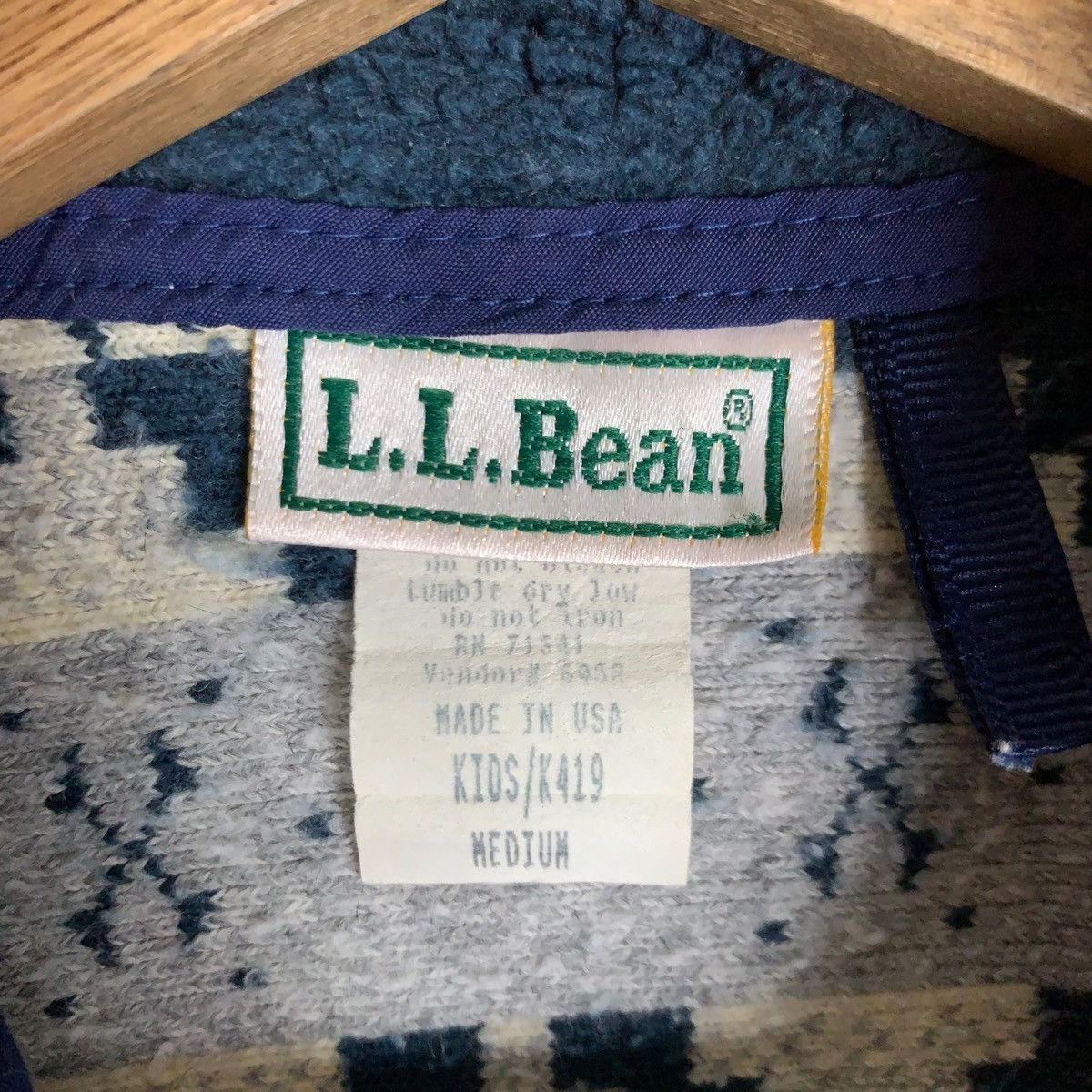 L.L. Bean Vintage L.L. Bean Kids Navajo Design Quarter Zip Pullover Size US M / EU 48-50 / 2 - 6 Thumbnail