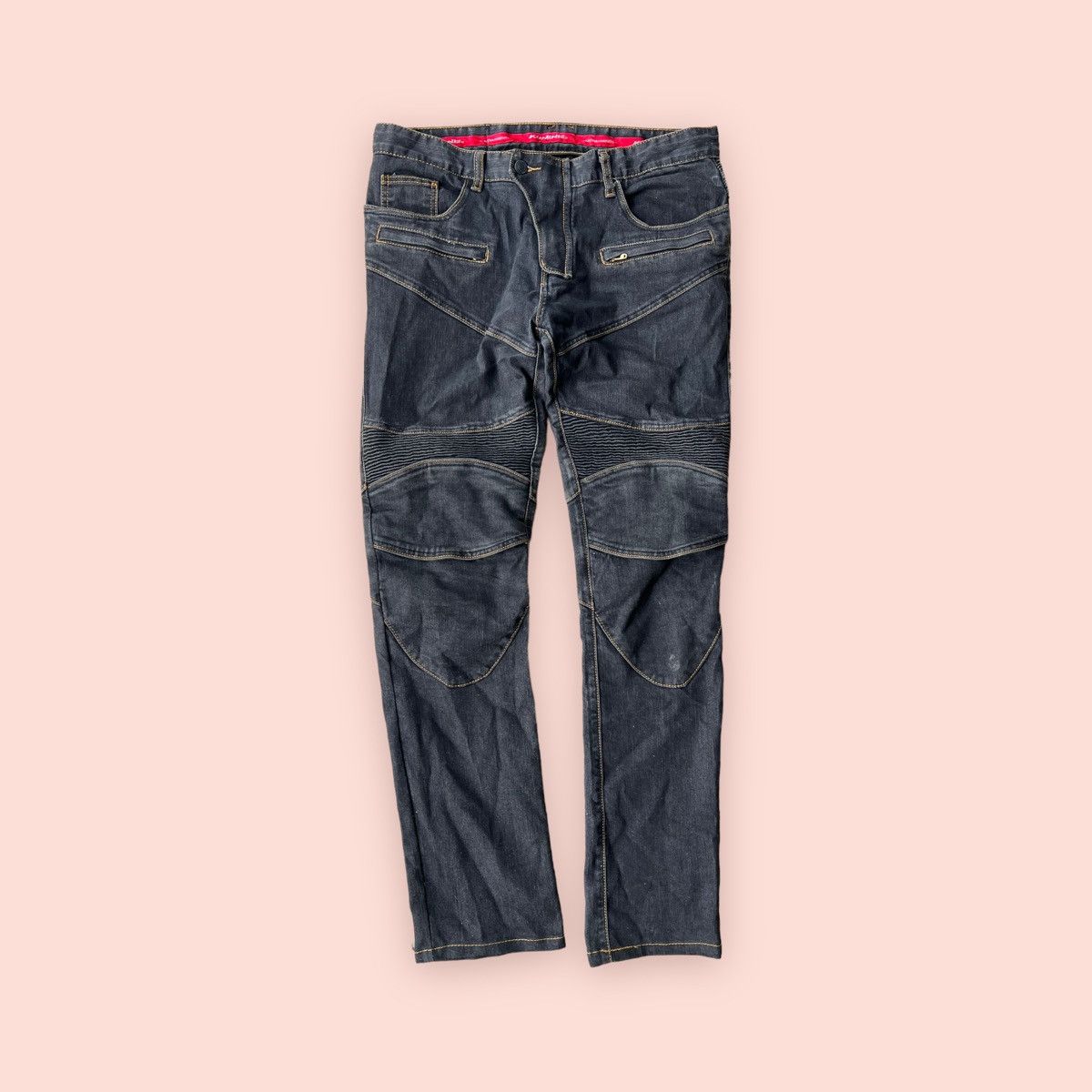 VINTAGE KOMINE MULTI POCKETS BIKER DENIM