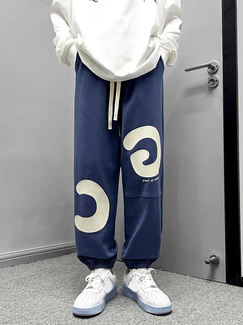 Japanese Brand × Vintage Japanese Trendy Drawstring Sweatpants LAKE BLUE Size US 32 / EU 48 - 1 Thumbnail