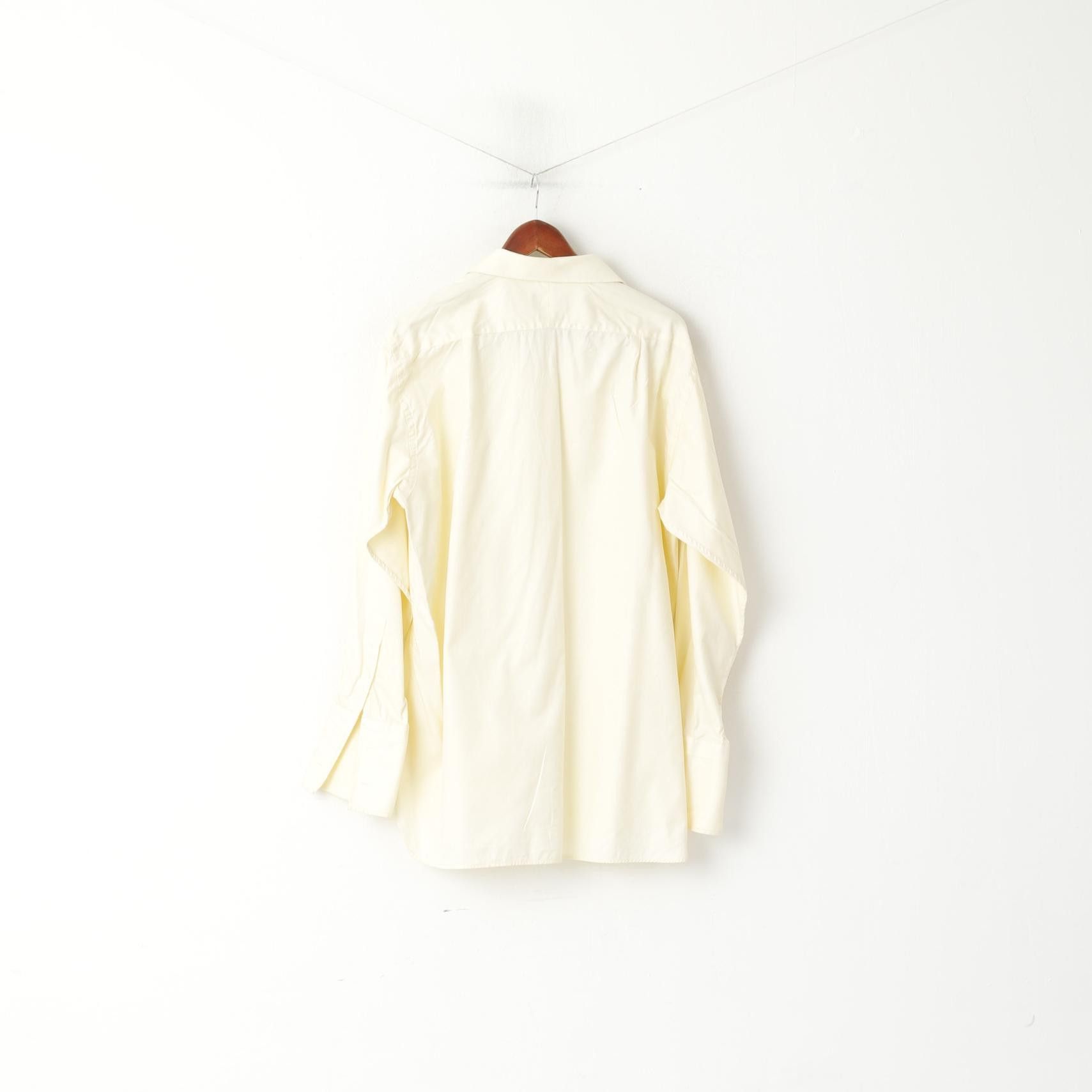 Aquascutum Aquascutum Men 17.5 45 XXL Casual Shirt Yellow Cuff 2720 Size US XXL / EU 58 / 5 - 6 Thumbnail