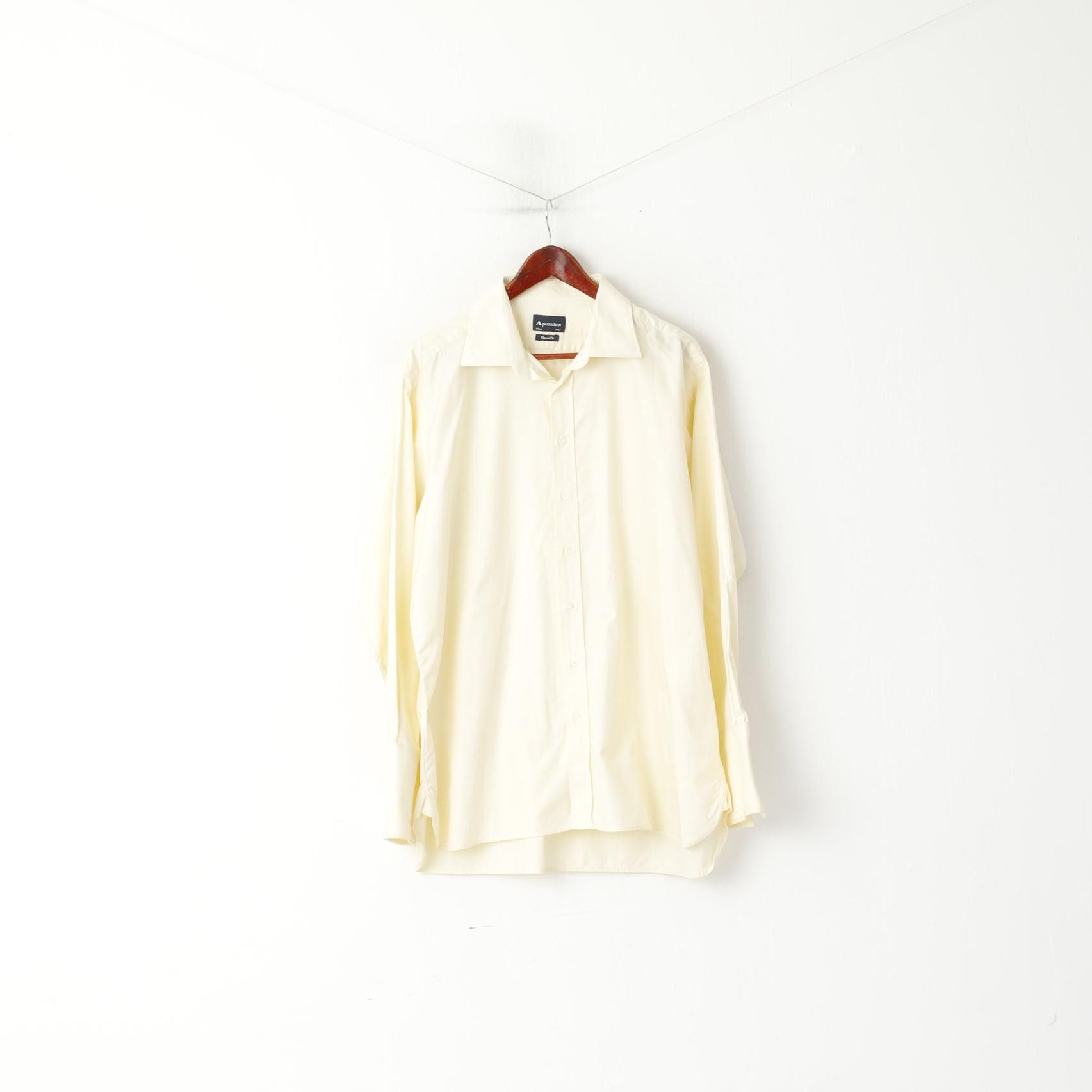 Aquascutum Aquascutum Men 17.5 45 XXL Casual Shirt Yellow Cuff 2720 Size US XXL / EU 58 / 5 - 1 Thumbnail