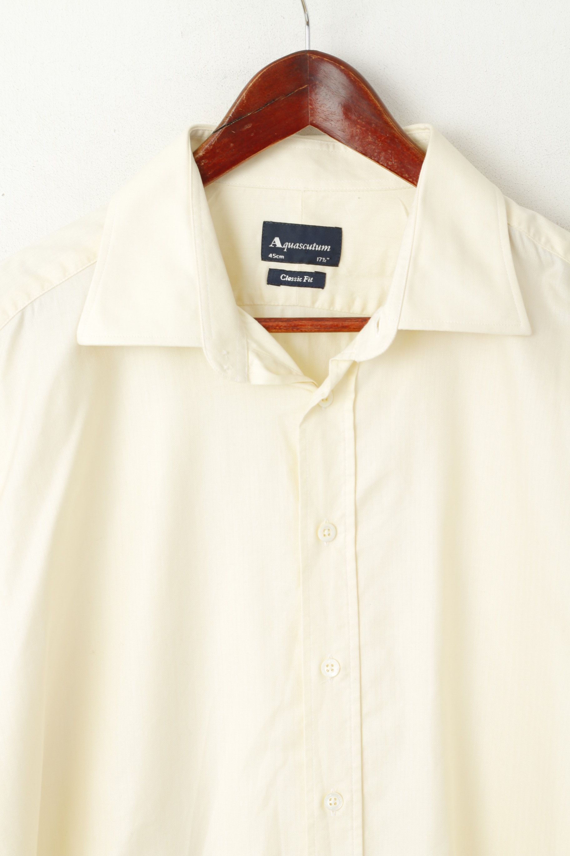 Aquascutum Aquascutum Men 17.5 45 XXL Casual Shirt Yellow Cuff 2720 Size US XXL / EU 58 / 5 - 2 Thumbnail