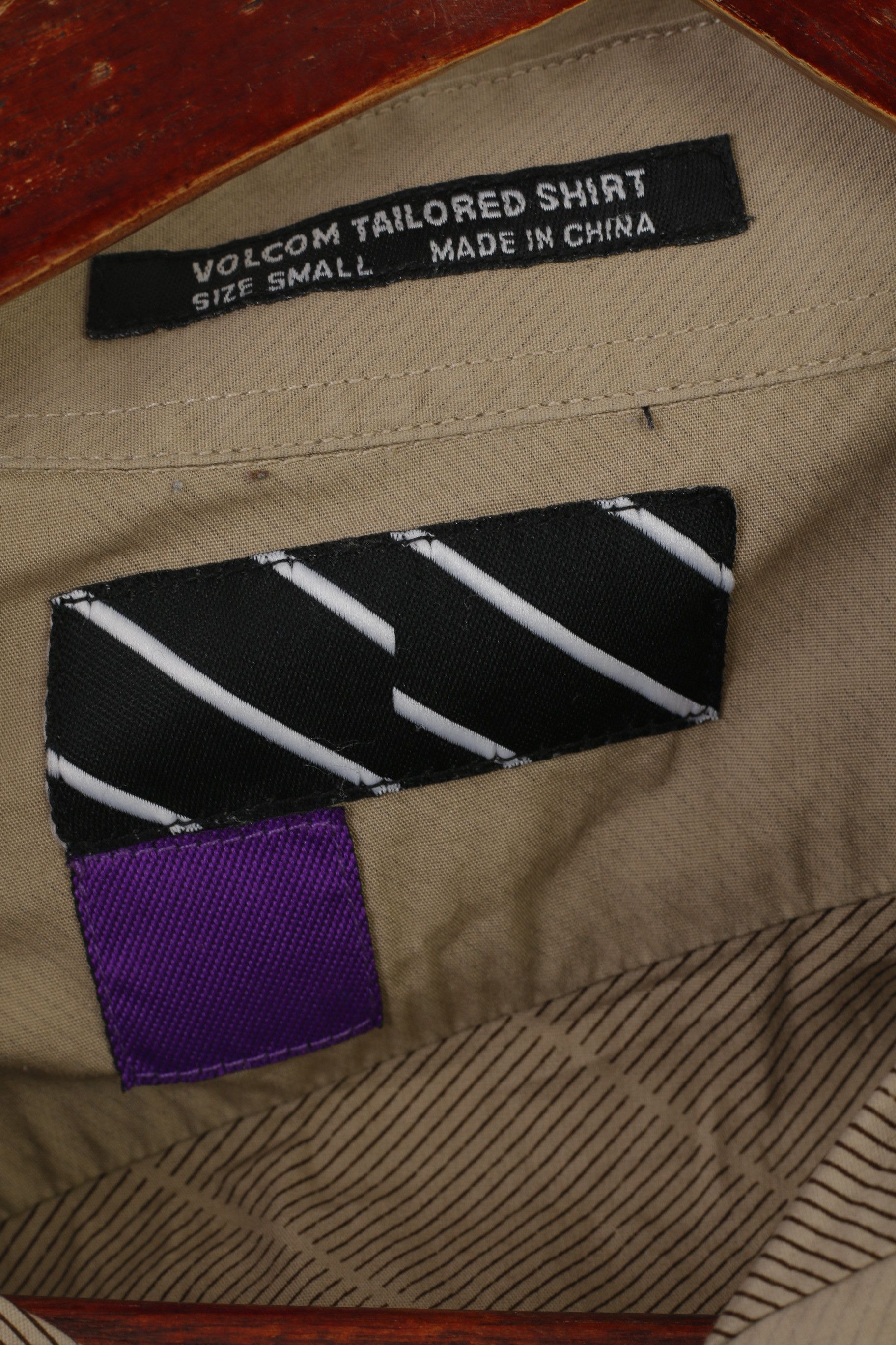 Volcom Volcom Men S Casual Shirt Beige Cotton Tailored Pocket 8190 Size US S / EU 44-46 / 1 - 4 Thumbnail