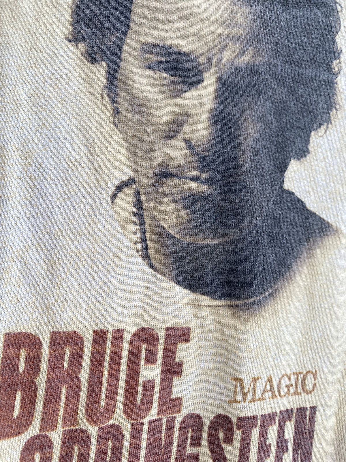 Band Tees × Vintage Vintage THRASHED Bruce Springsteen Tour By Anvil Blue Bar Size US S / EU 44-46 / 1 - 5 Thumbnail