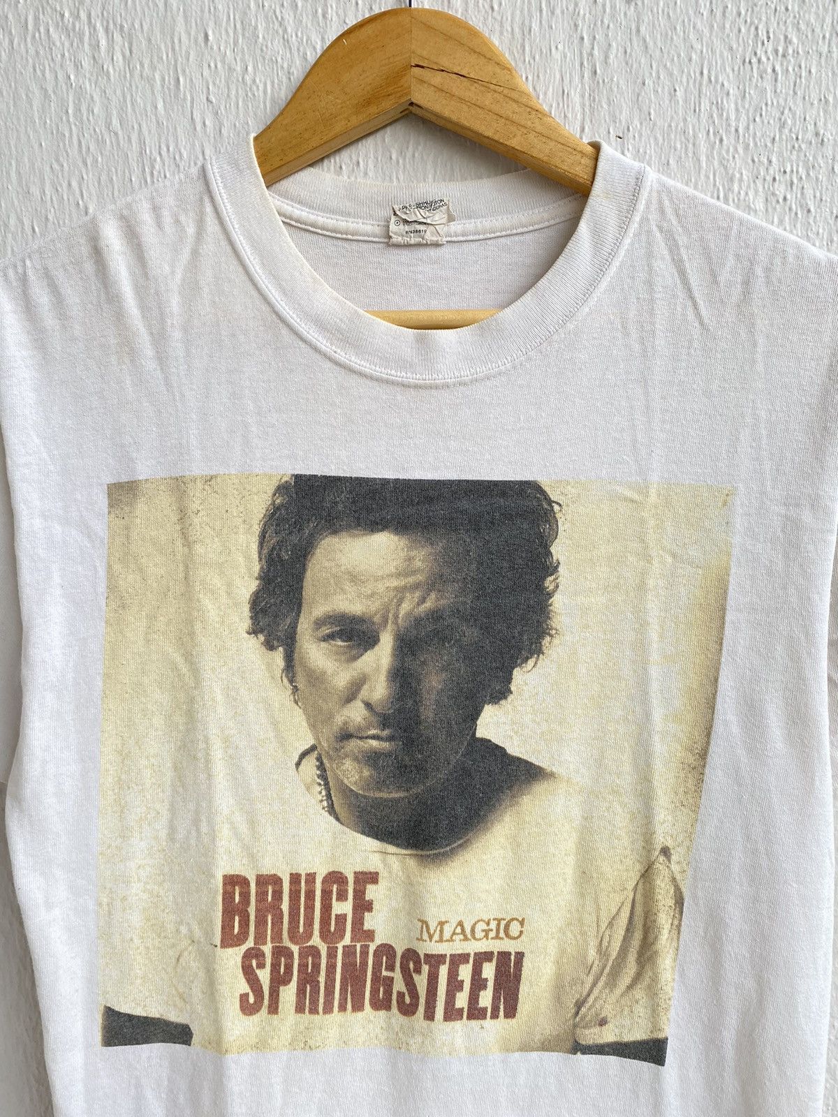 Band Tees × Vintage Vintage THRASHED Bruce Springsteen Tour By Anvil Blue Bar Size US S / EU 44-46 / 1 - 2 Thumbnail