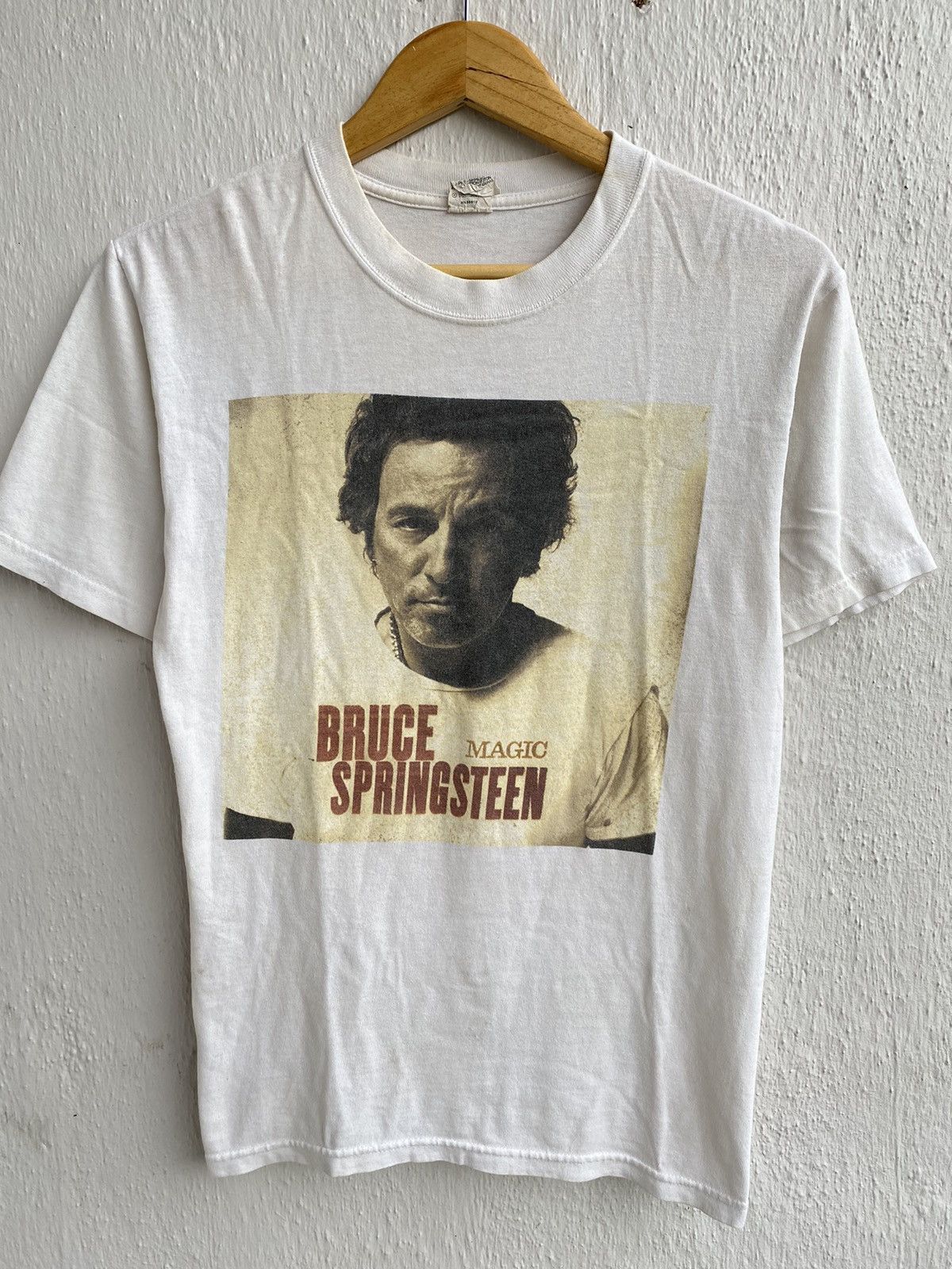 Band Tees × Vintage Vintage THRASHED Bruce Springsteen Tour By Anvil Blue Bar Size US S / EU 44-46 / 1 - 1 Thumbnail
