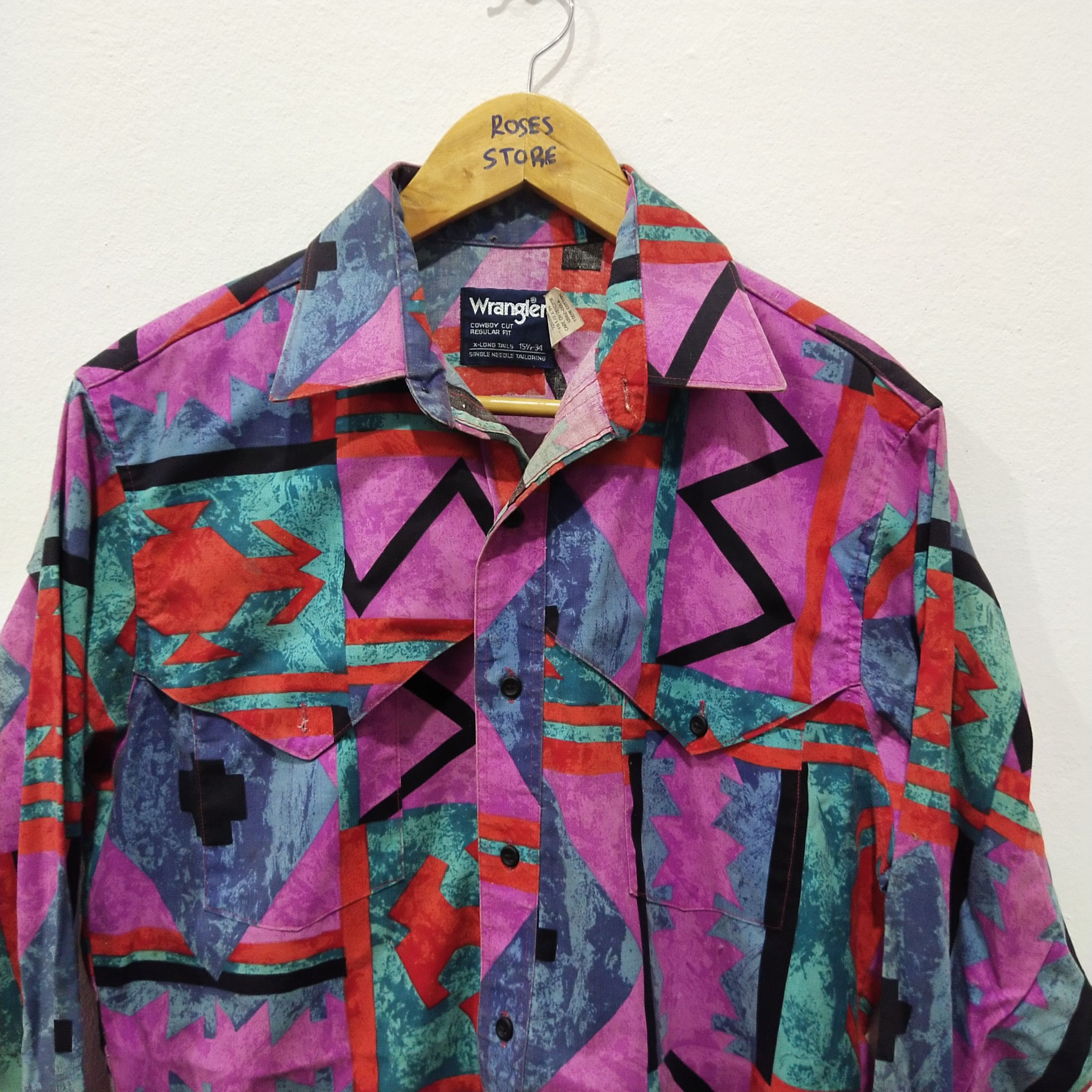 Vintage × Wrangler Last Call‼️ Vintage Wrangler Western Shirts Longsleeves Size US L / EU 52-54 / 3 - 2 Thumbnail