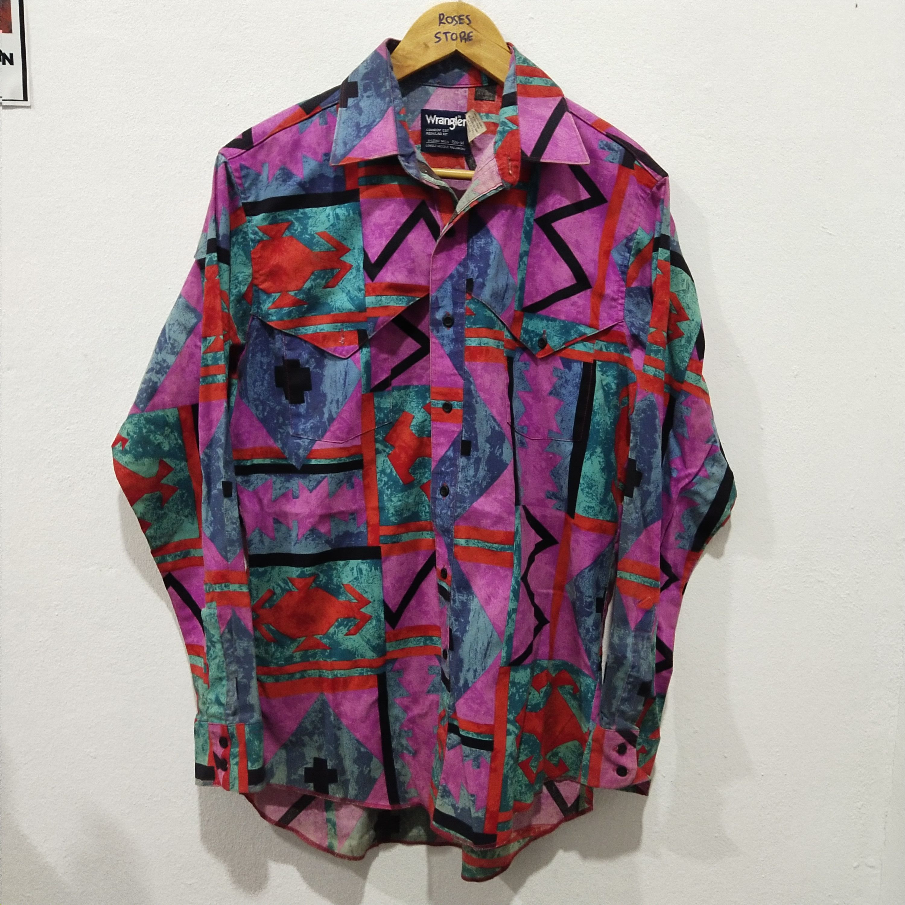 Vintage × Wrangler Last Call‼️ Vintage Wrangler Western Shirts Longsleeves Size US L / EU 52-54 / 3 - 1 Thumbnail