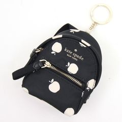 Kate Spade Chelsea Micro Backpack Keychain Bag Charm Black Multi Apple  Print New