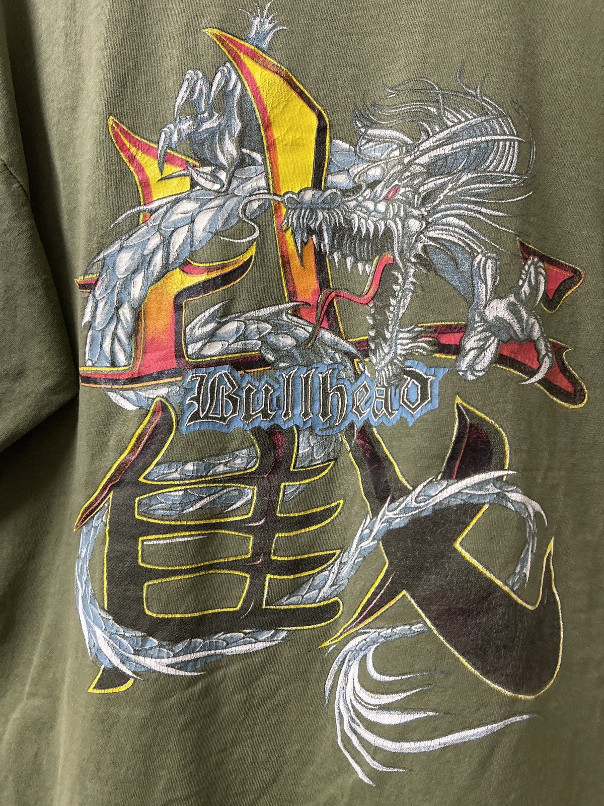 Vintage VINTAGE BULLHEAD DRAGON FULL PRINT VERY RARE Size US XL / EU 56 / 4 - 2 Thumbnail