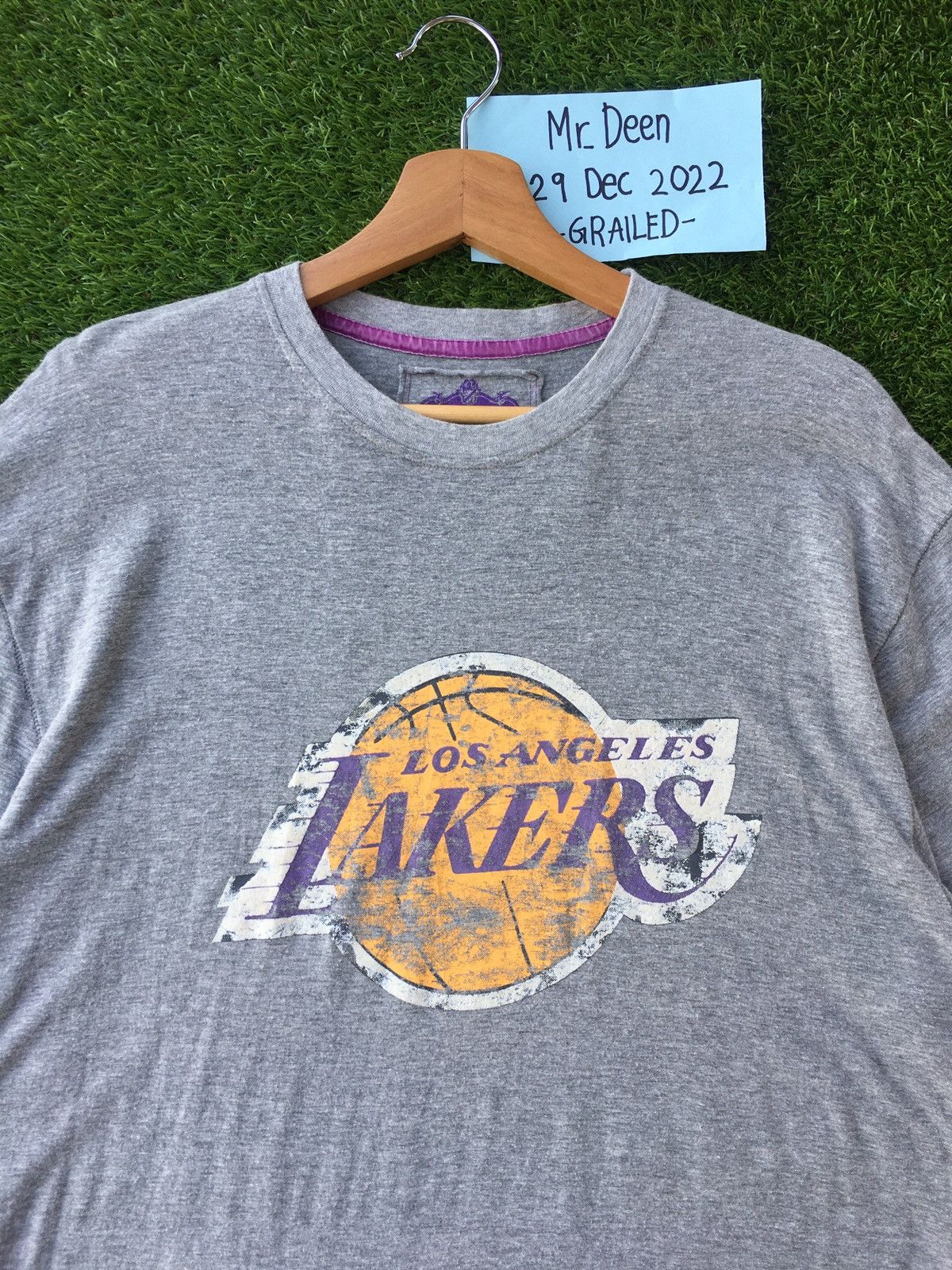 image of L A Lakers x Lakers Vintage L.a Lakers Tshirt in Grey, Men's (Size XL)