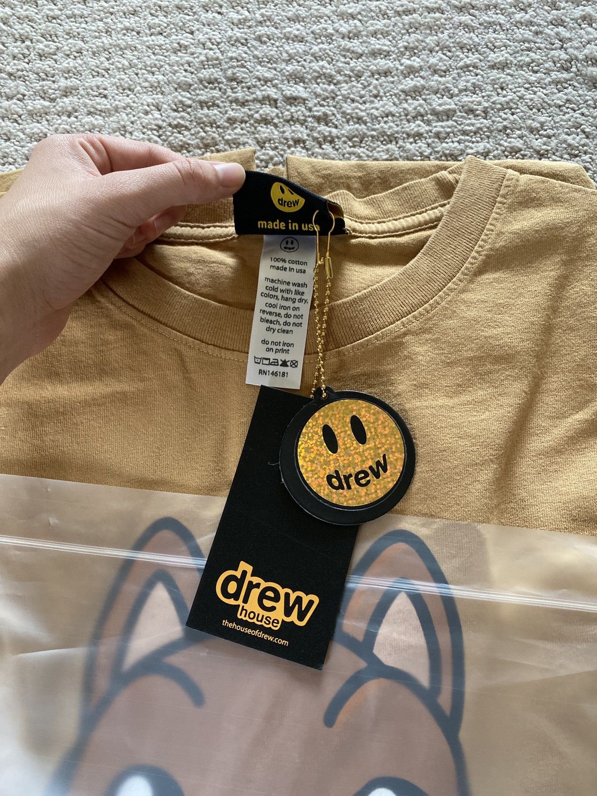 Drew House Drew House Sherman SS Tee - Camel Size US L / EU 52-54 / 3 - 2 Thumbnail