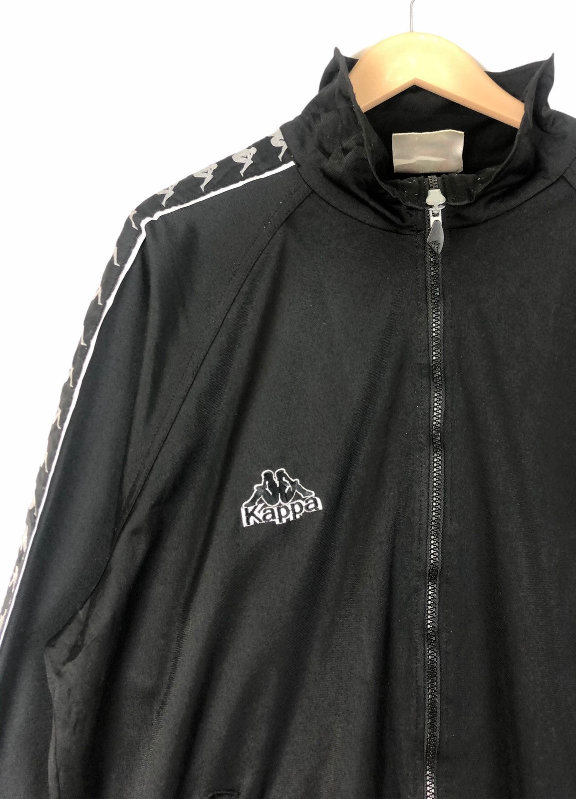 Kappa Vtg Kappa 90s Side Tape Spellout Logo Sweater Jacket Size US L / EU 52-54 / 3 - 9 Thumbnail