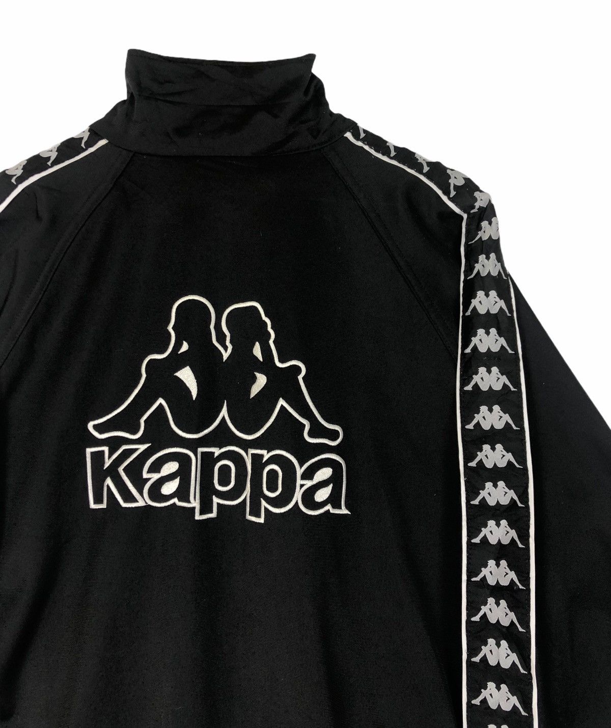 Kappa Vtg Kappa 90s Side Tape Spellout Logo Sweater Jacket Size US L / EU 52-54 / 3 - 6 Thumbnail