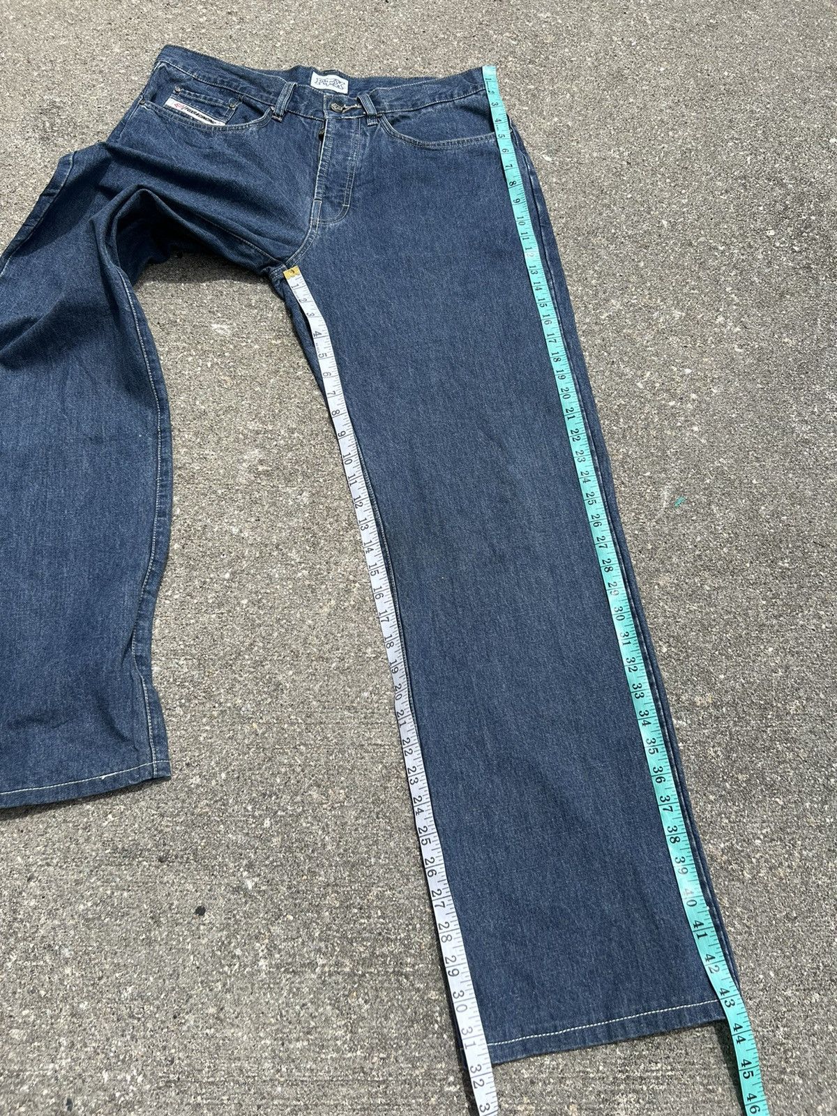 Fox Racing Vintage 90s Fox Racing Blue Denim Jeans Size US 34 / EU 50 - 4 Thumbnail