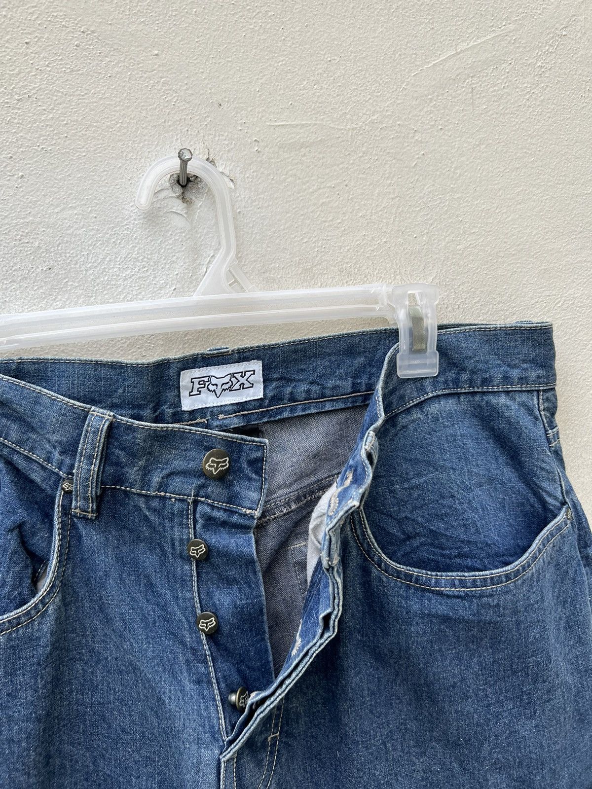 Fox Racing Vintage 90s Fox Racing Blue Denim Jeans Size US 34 / EU 50 - 15 Thumbnail