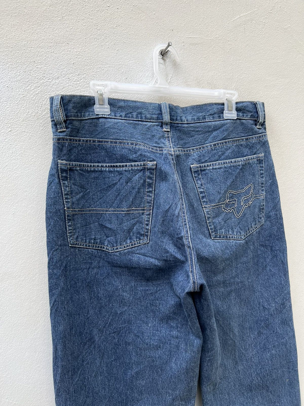 Fox Racing Vintage 90s Fox Racing Blue Denim Jeans Size US 34 / EU 50 - 7 Thumbnail