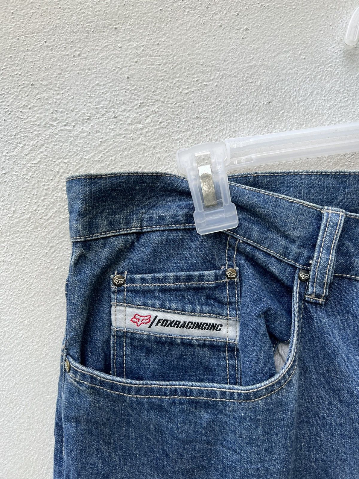 Fox Racing Vintage 90s Fox Racing Blue Denim Jeans Size US 34 / EU 50 - 14 Thumbnail