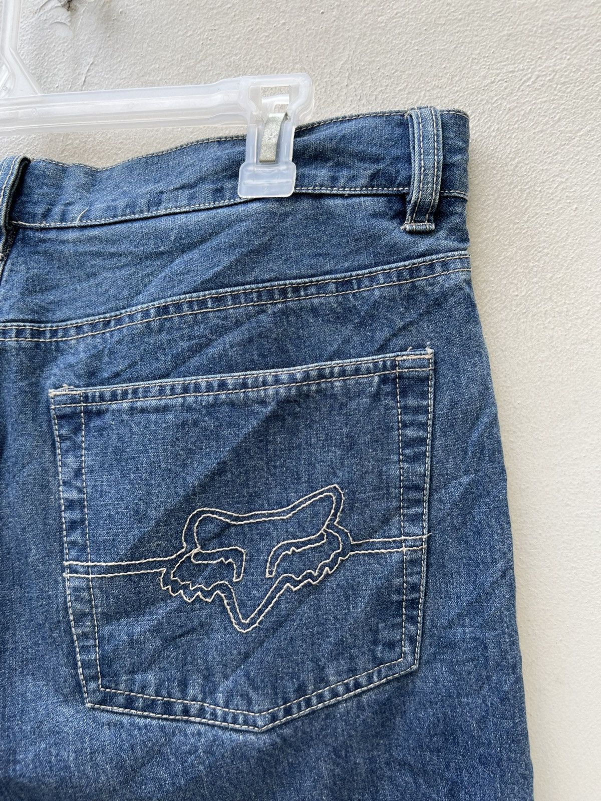 Fox Racing Vintage 90s Fox Racing Blue Denim Jeans Size US 34 / EU 50 - 10 Thumbnail