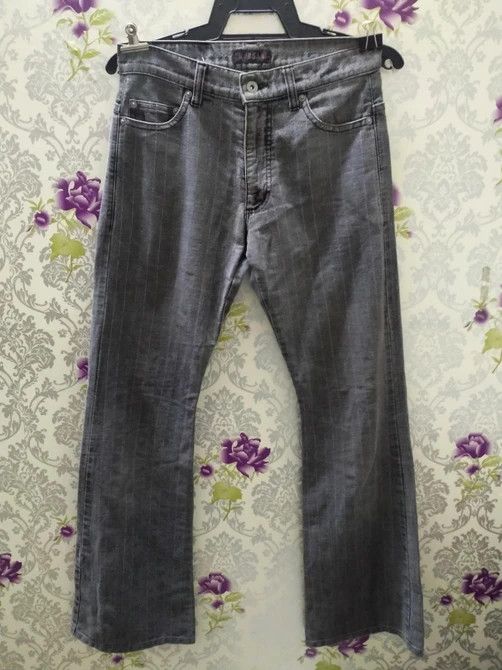 Japanese Brand MORGAN HOMME JEANS EMBROIDERED LOGO BACK Size US 30 / EU 46 - 6 Thumbnail