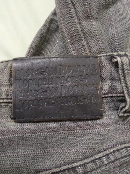 Japanese Brand MORGAN HOMME JEANS EMBROIDERED LOGO BACK Size US 30 / EU 46 - 8 Thumbnail