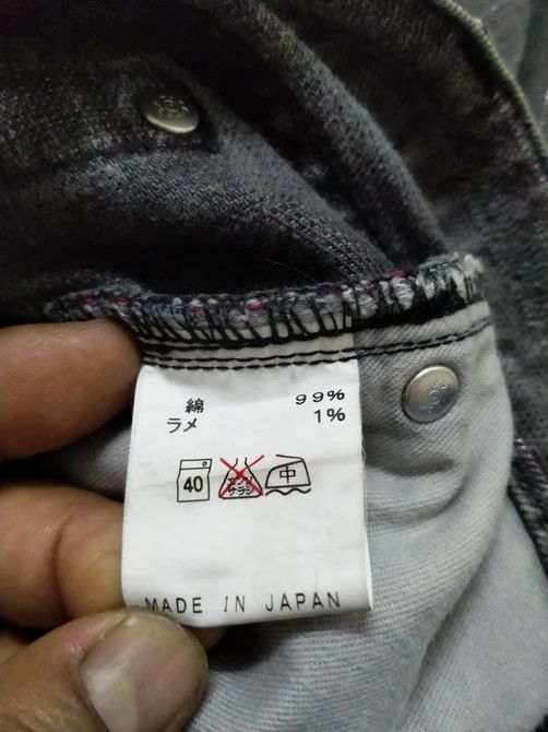 Japanese Brand MORGAN HOMME JEANS EMBROIDERED LOGO BACK Size US 30 / EU 46 - 12 Thumbnail