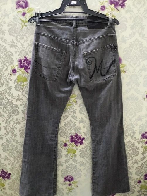 Japanese Brand MORGAN HOMME JEANS EMBROIDERED LOGO BACK Size US 30 / EU 46 - 1 Thumbnail