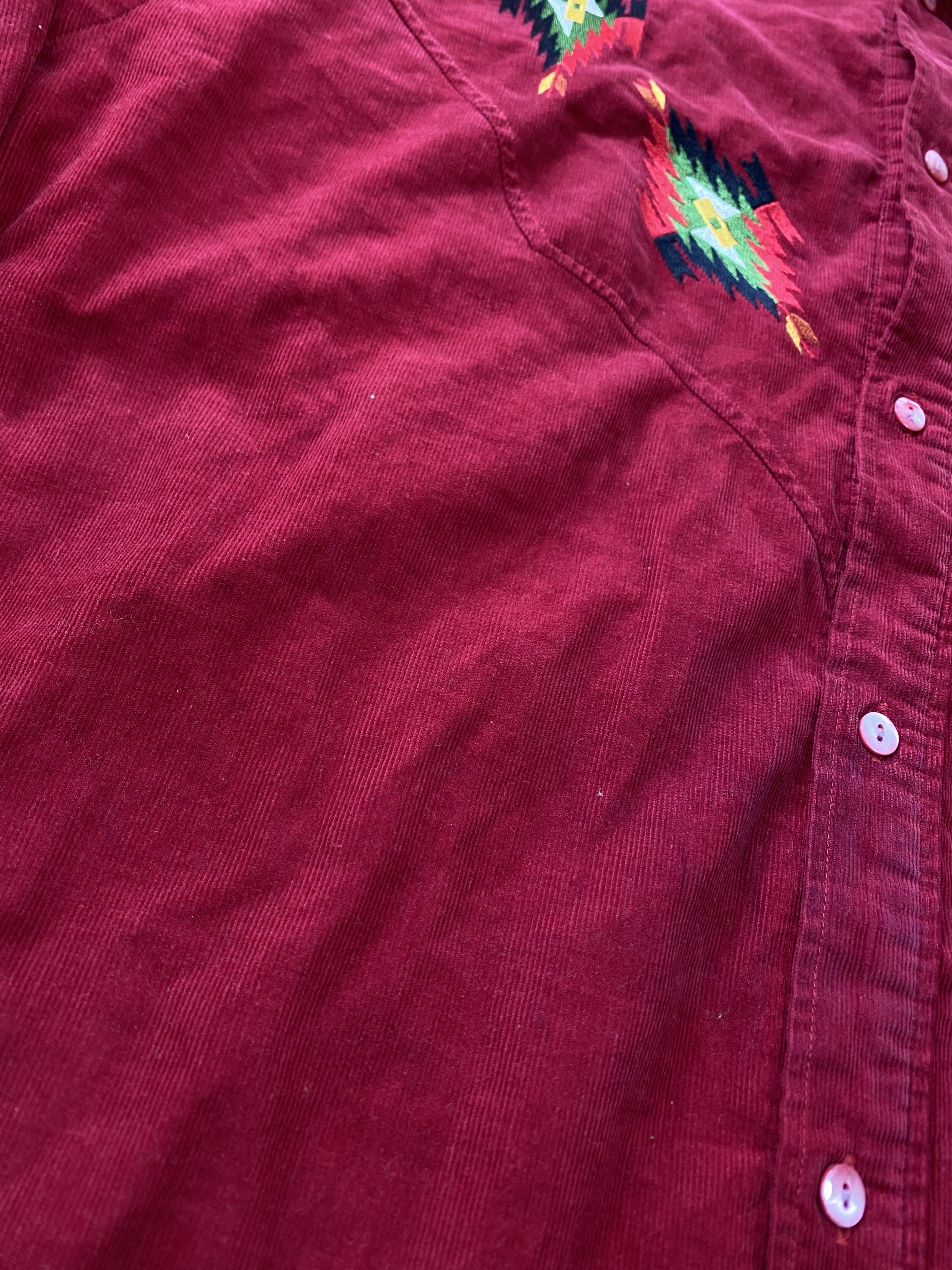 Kenzo × Vintage Kenzo Longsleeve Corduroy Shirt Button Down Paisley Patch Size US L / EU 52-54 / 3 - 4 Thumbnail
