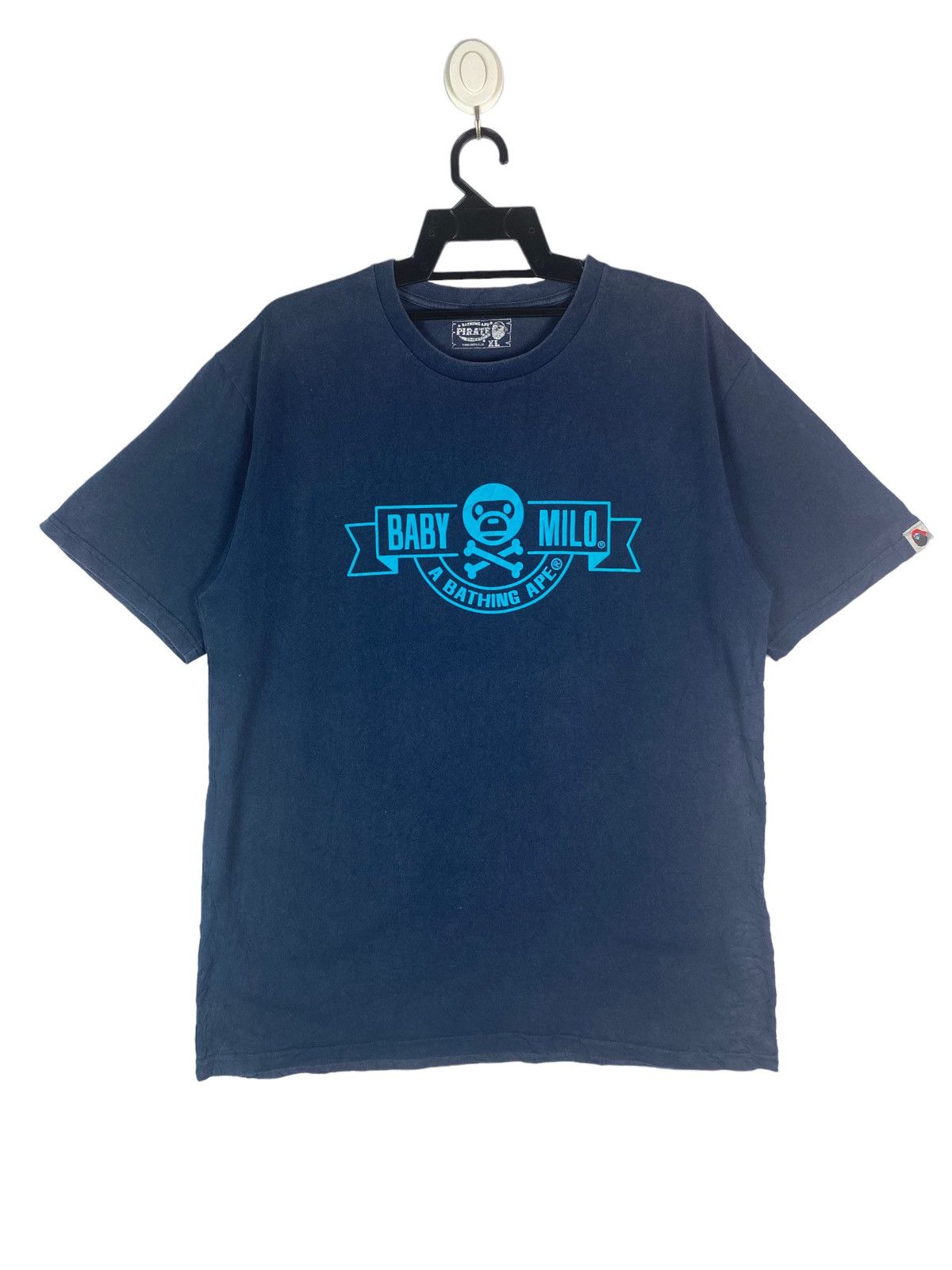 image of Bape Baby Milo Pirate Store Tee in Navy, Men's (Size XL)