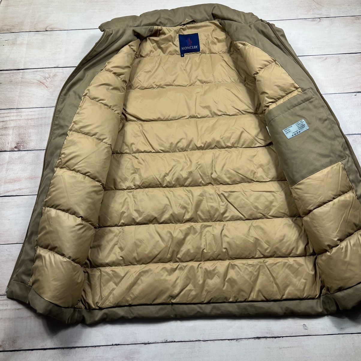 Moncler Vintage Puffer Coat Moncler Down Jacket Beige Logo Y2K Retro Size US M / EU 48-50 / 2 - 6 Thumbnail