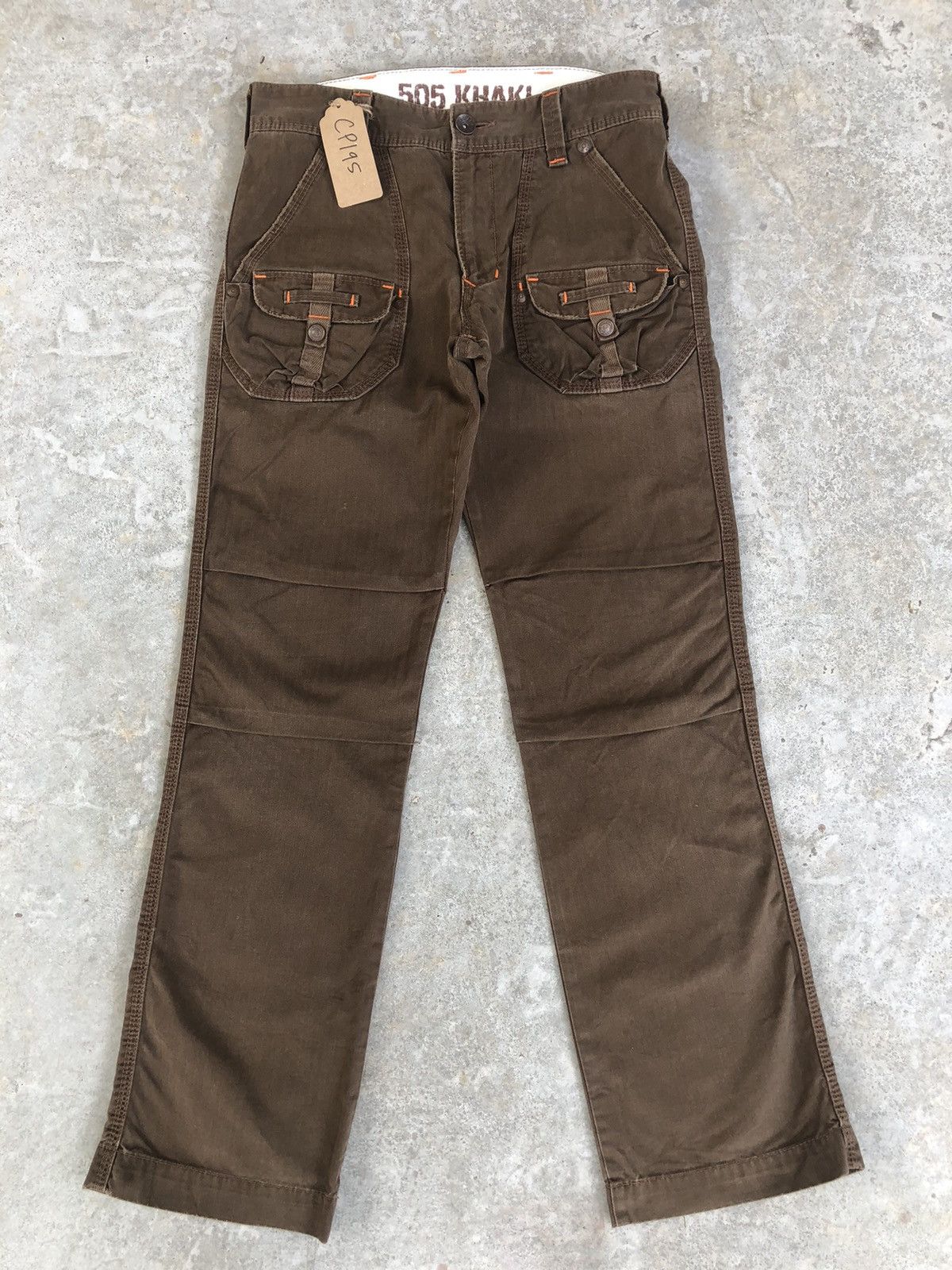 image of Edwin 505 Khakis Cargo Pants Multipocket in Chocolate, Men's (Size 31)