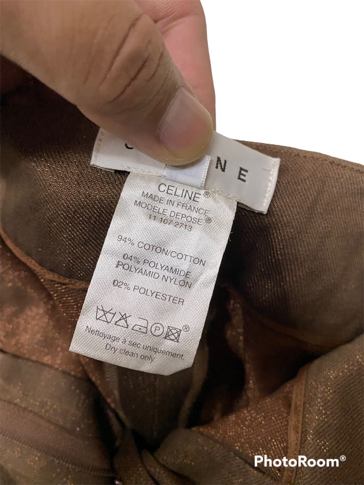 Celine × Vintage Celine Brown Glittered Pants Size US 28 / EU 44 - 10 Thumbnail