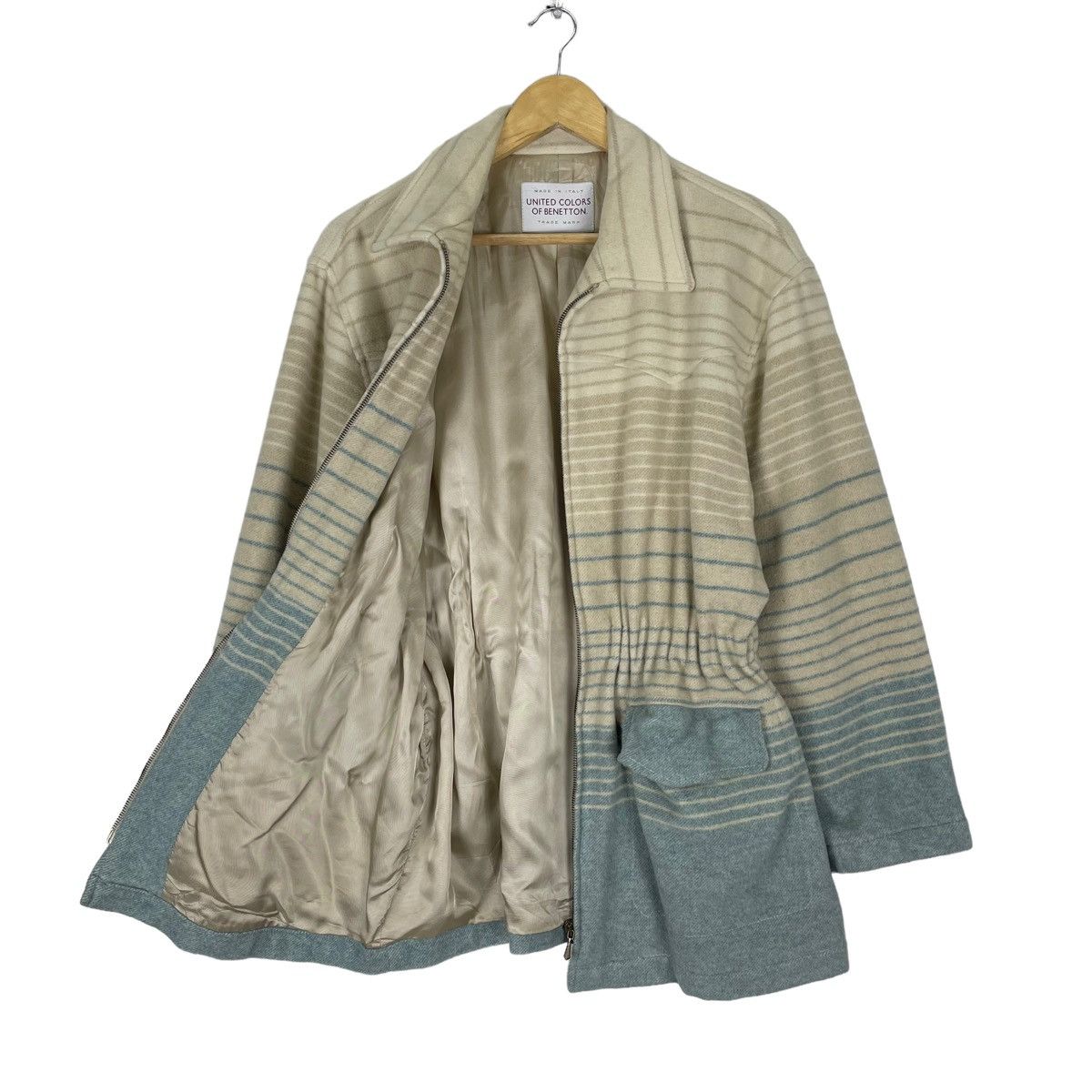Benetton × United Colors Of Benetton ❄️UNITED COLOURS OF BENETTON STRIPED ZIPER JACKET Size M / US 6-8 / IT 42-44 - 5 Thumbnail