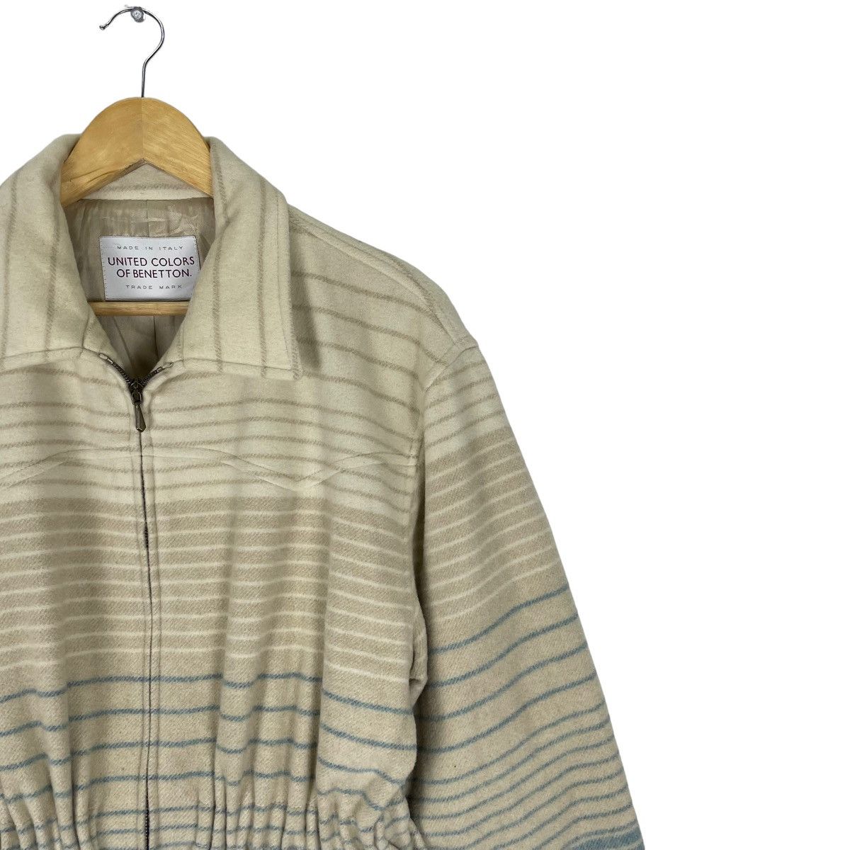 Benetton × United Colors Of Benetton ❄️UNITED COLOURS OF BENETTON STRIPED ZIPER JACKET Size M / US 6-8 / IT 42-44 - 2 Thumbnail