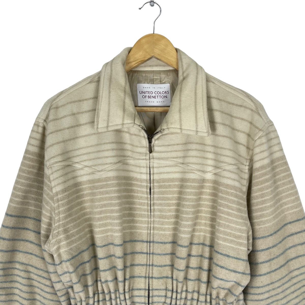 Benetton × United Colors Of Benetton ❄️UNITED COLOURS OF BENETTON STRIPED ZIPER JACKET Size M / US 6-8 / IT 42-44 - 3 Thumbnail