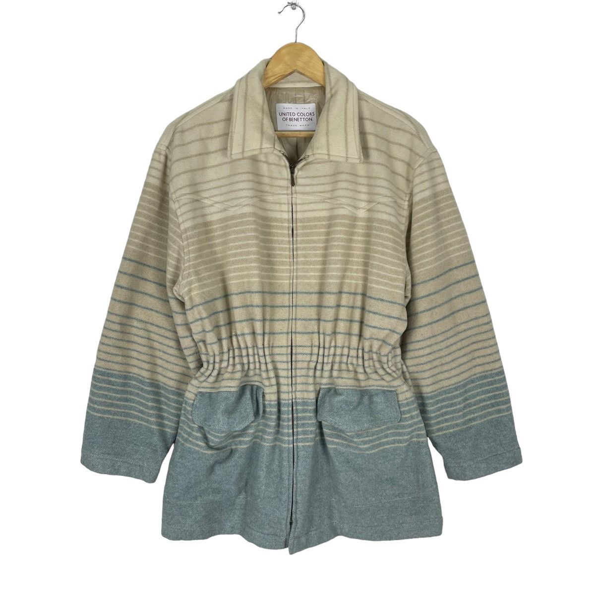 Benetton × United Colors Of Benetton ❄️UNITED COLOURS OF BENETTON STRIPED ZIPER JACKET Size M / US 6-8 / IT 42-44 - 1 Thumbnail