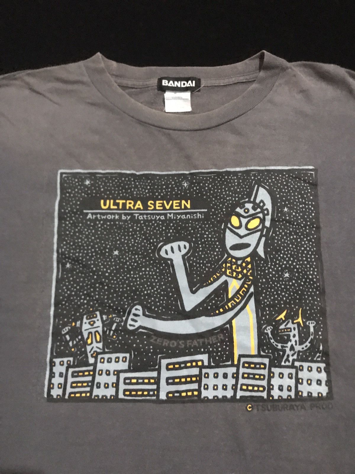 Anime × Cartoon Network Vtg ULTRAMAN SEVEN x TATSUYA MIYANISHI Anime Tee Cartoon Size US L / EU 52-54 / 3 - 1 Thumbnail
