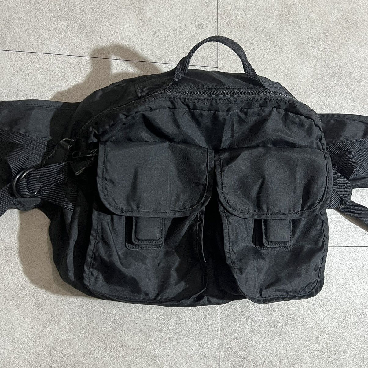 Rare Ysaccs Yohji Yamamoto Black Nylon Waistbag chest Bag