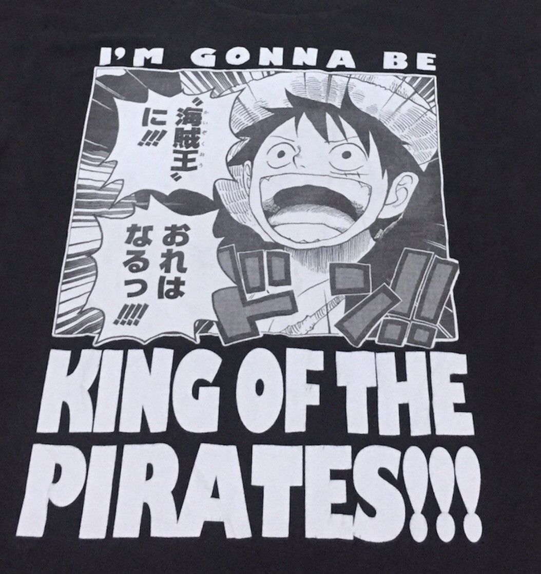 Anime Vintage Art Manga Luffy One Piece King Of Pirates Size US M / EU 48-50 / 2 - 2 Thumbnail