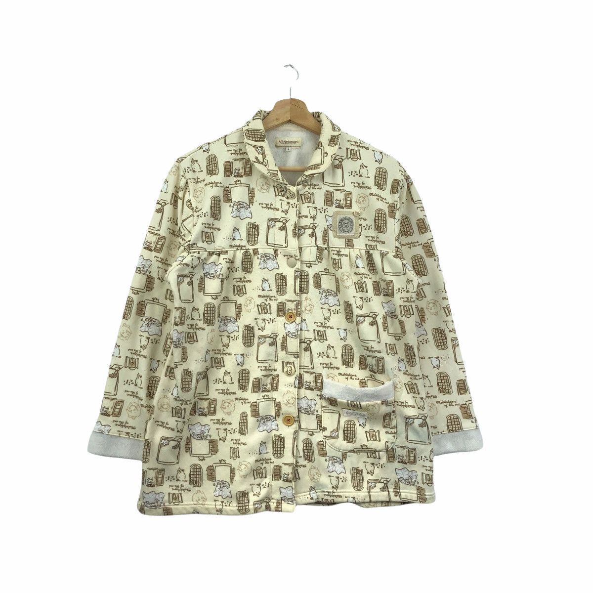 Vintage A.S. Manhattaner New York Artist Pop Art Button Up