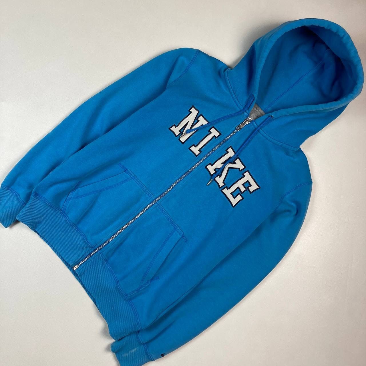 Nike × Vintage Vintage 90s Nike Hoodie Zip y2k Size US S / EU 44-46 / 1 - 1 Thumbnail