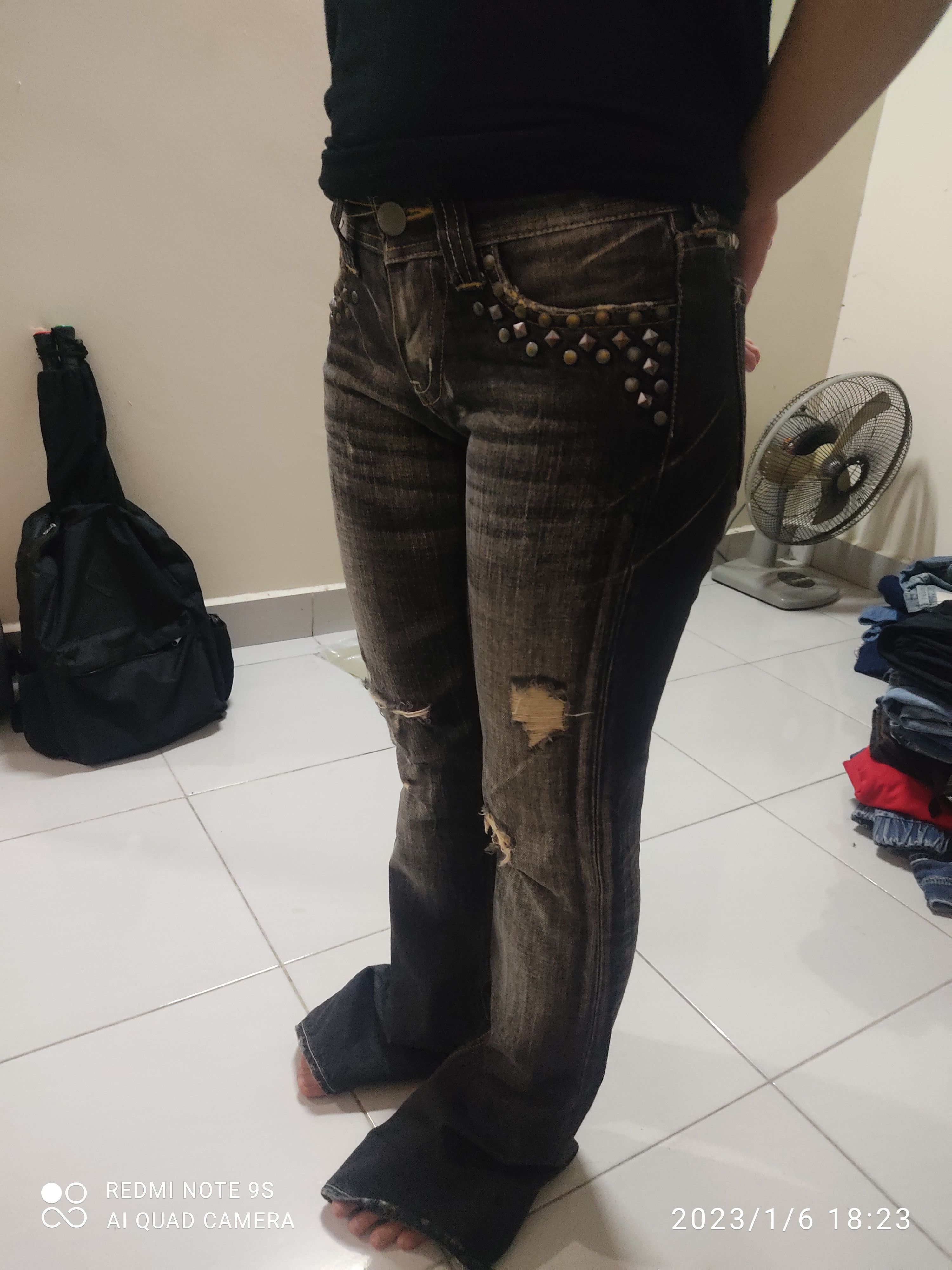 Japanese Brand Distressed bootcut denim by vanquish Size US 29 - 8 Thumbnail