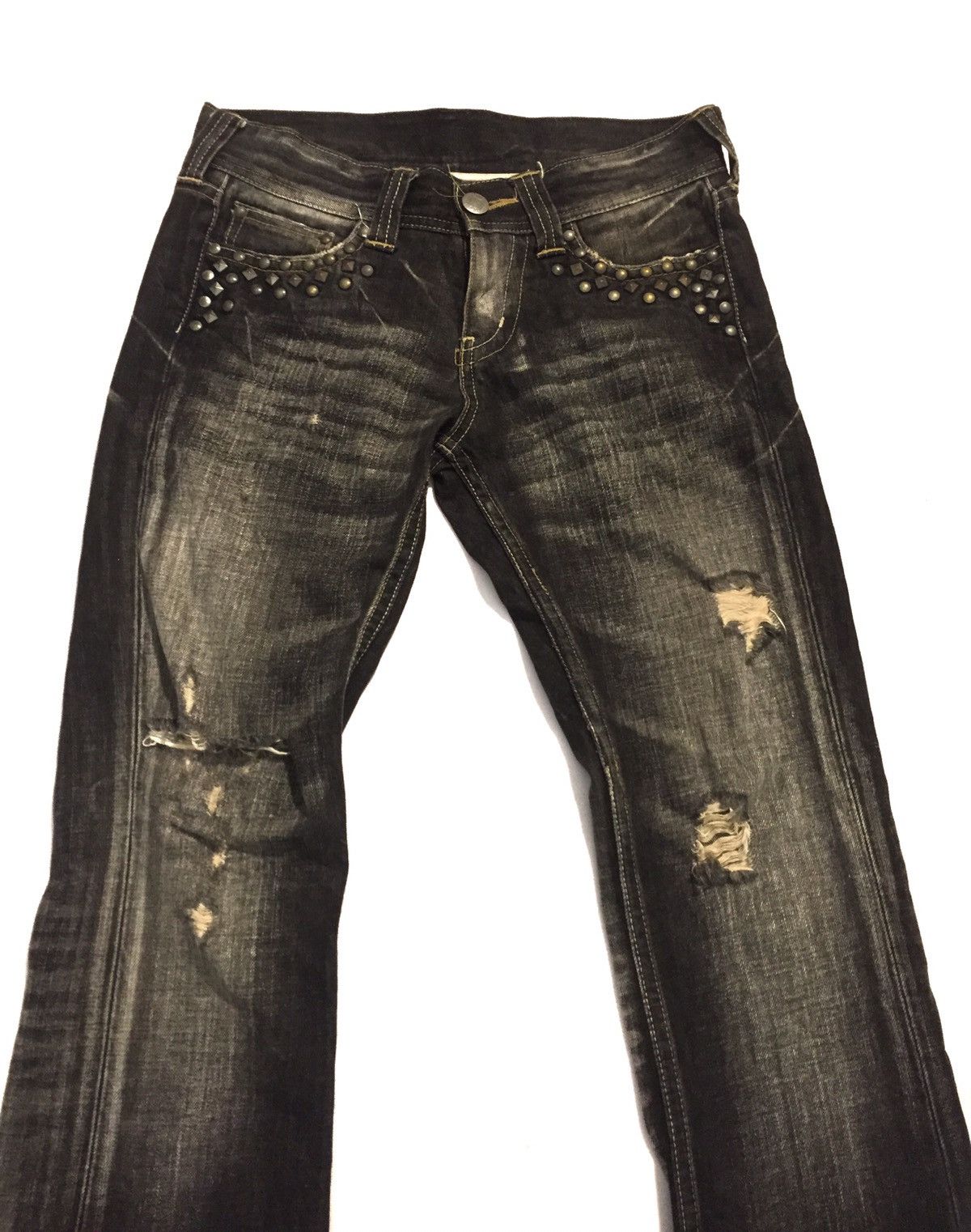 Japanese Brand Distressed bootcut denim by vanquish Size US 29 - 2 Thumbnail