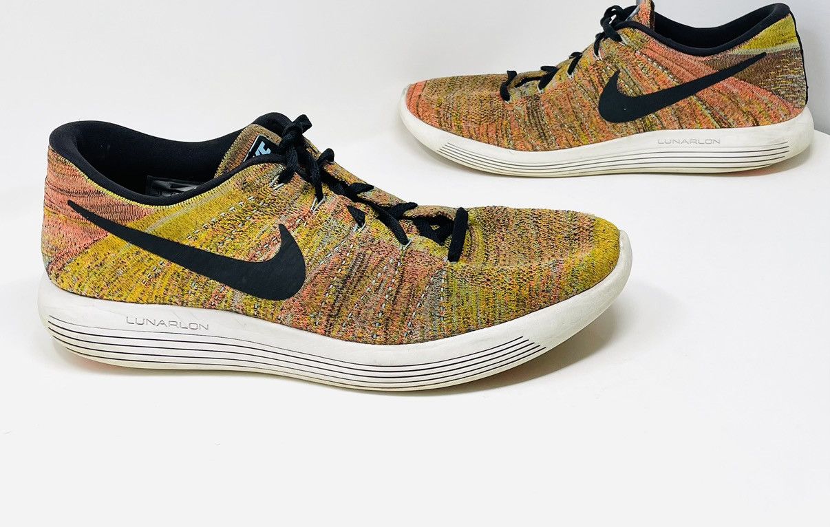 Nike LunarEpic Flyknit Low Running Shoes Orange Mens Size 15 Footwear