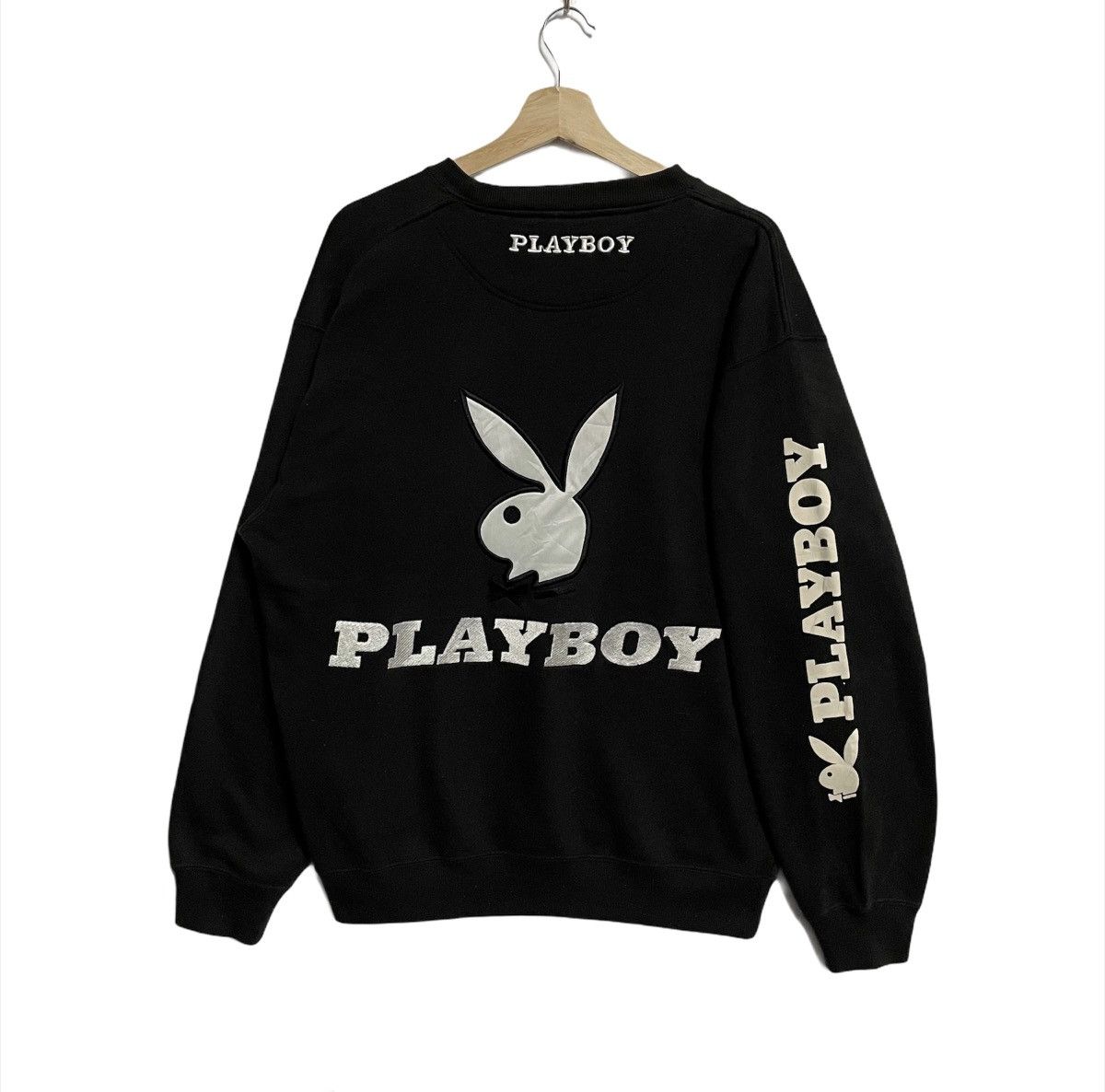 Playboy Vintage Playboy Sweatshirt Spellout Embroidery Big Logo Size US XL / EU 56 / 4 - 1 Thumbnail