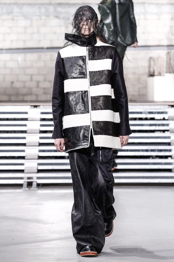 Rick Owens Rick owens fw17 runway SIRIPED JUMBO BROTHER COAT Size US M / EU 48-50 / 2 - 8 Thumbnail