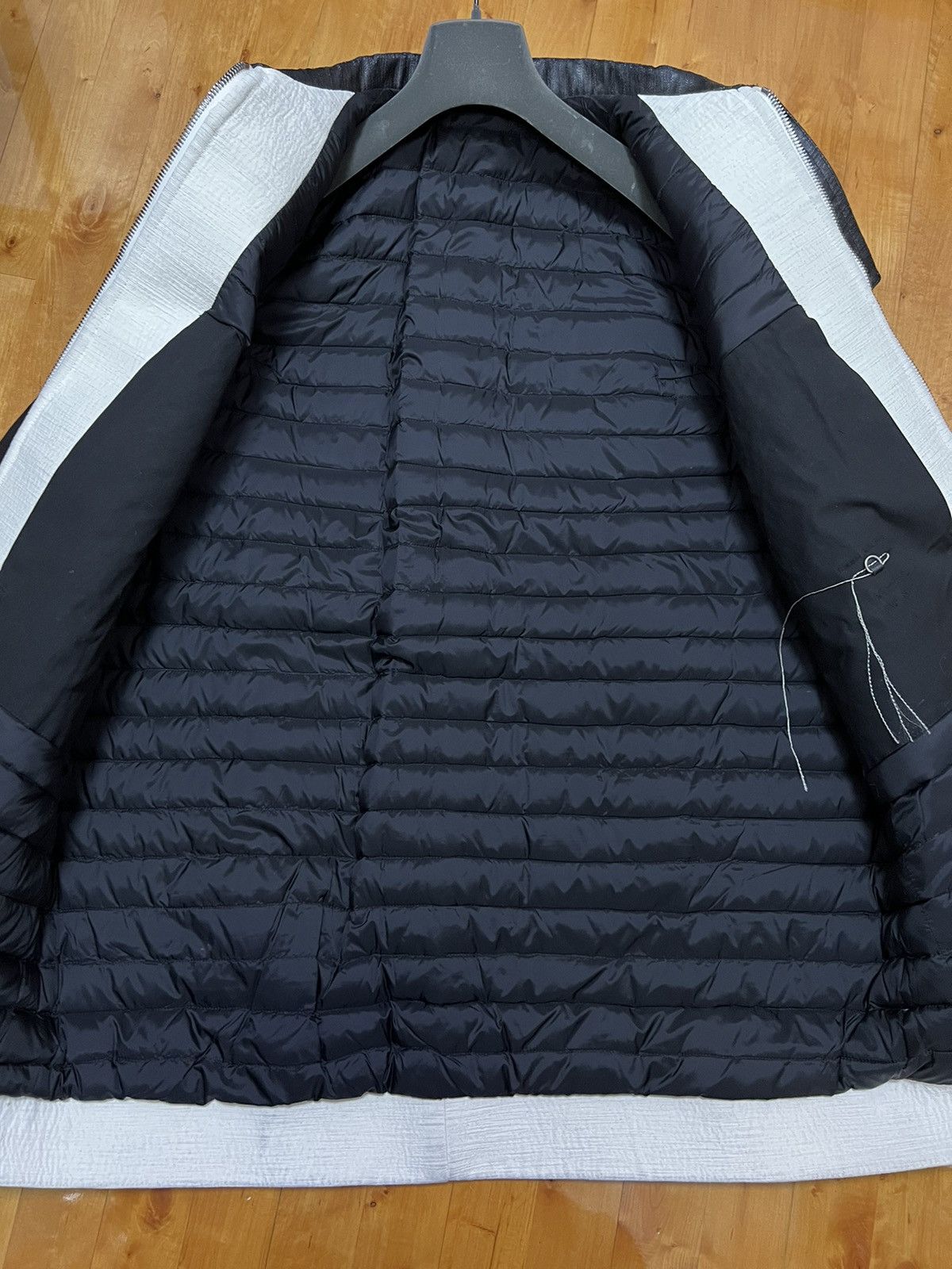 Rick owens fw17 runway SIRIPED JUMBO BROTHER COAT