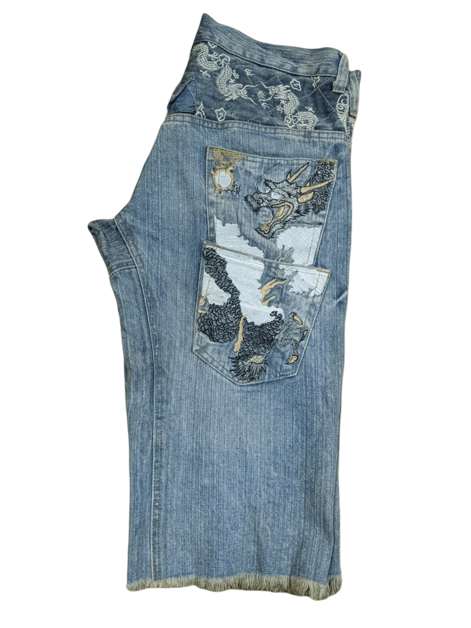 Japanese Brand Sukajan Multipocket Embroidery Dragon Jeans Size US 36 / EU 52 - 5 Thumbnail